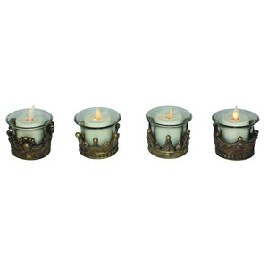 4 Piece Glass Votive Set