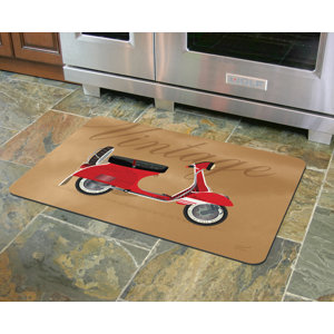 Surfaces Vintage Vespa Accent Doormat