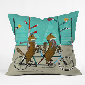 Brian Buckley Foxy Days Lets Tandem Throw Pillow