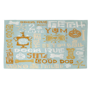 Dog Themed Rugs Wayfair Dog Bark Blue Area Rug