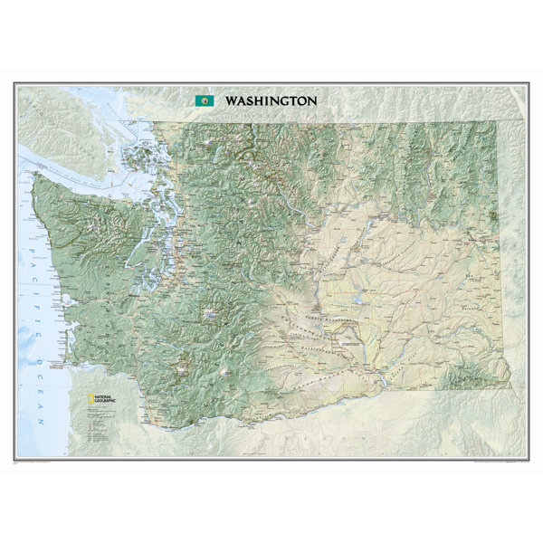 National Geographic Maps Washington State Wall Map & Reviews | Wayfair