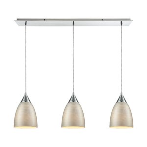 Mcbride Linear Pan 3-Light Kitchen Island Pendant