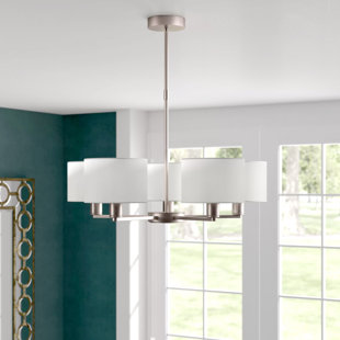 Small White Bedroom Chandelier Wayfair Co Uk Suri 5 Light Shaded Chandelier