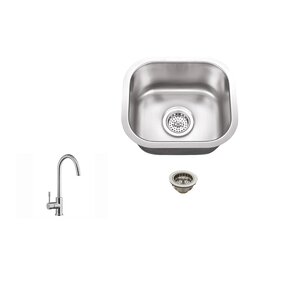 14.5 x 13 Undermount Bar Sink with Faucet