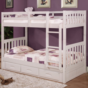 Mission Twin Over Twin Bunk Bed with Drawers by Donco Kids