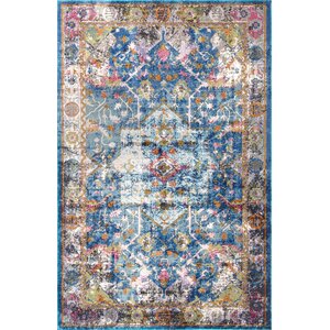 Faustine Blue Area Rug