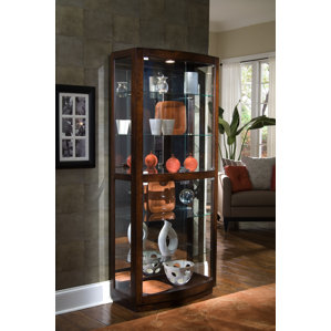 Cheshire Lighted Curio Cabinet by Red Barrel Studio