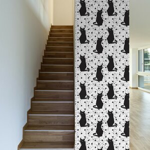 Hand Drawn Cat Pattern Removable 10' x 20