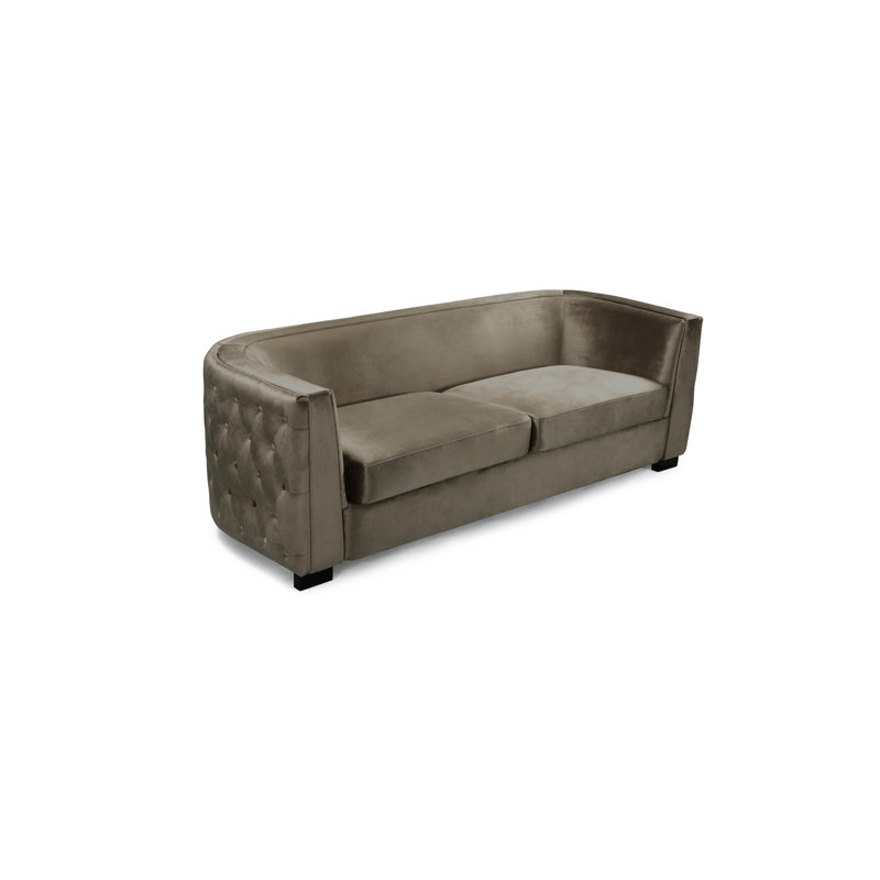 Orben On Tufted Curved Shelter Arm Chesterfield Sofa