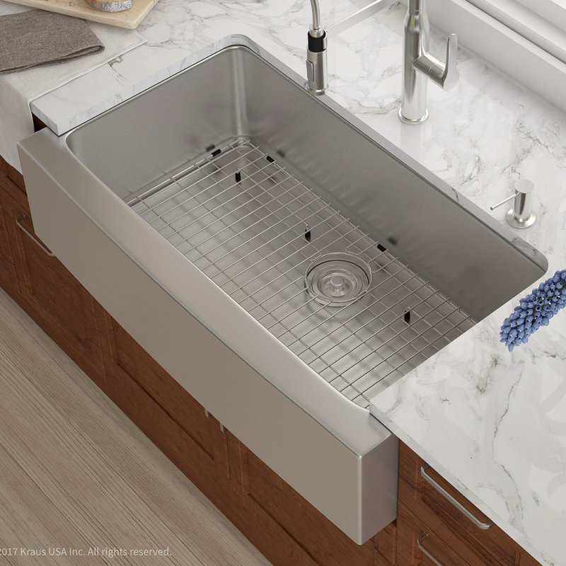 Kraus 36" x 21" Farmhouse Kitchen Sink with Drain Assembly & Reviews