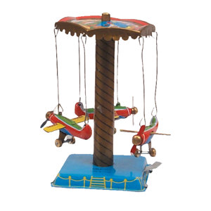 Collectible Decorative Tin Toy Airplane Carousel