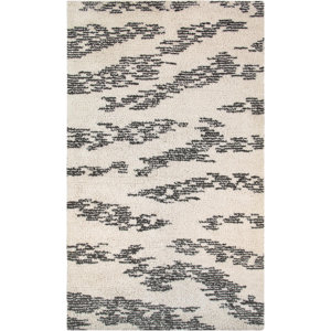 Moroccan Hand-Knotted Ivory Area Rug