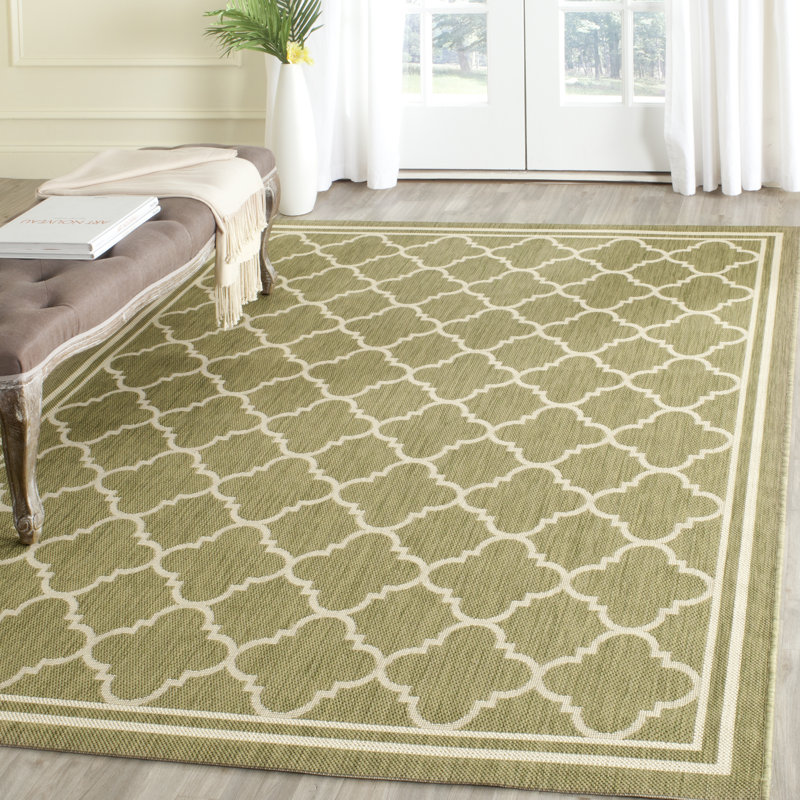 Canora Grey Schmitt Green/Beige Indoor/Outdoor Area Rug & Reviews