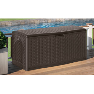 Blow Molded Herringbone 124 Gallon Resin Deck Box