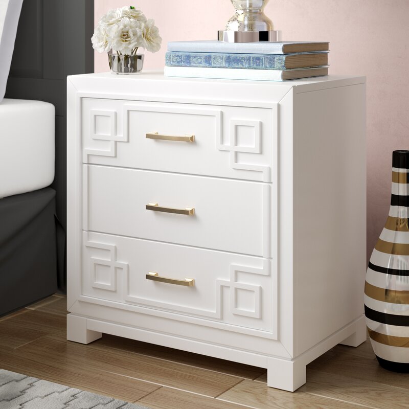 Willa Arlo Interiors Bindera 3 Drawer Nightstand & Reviews ...