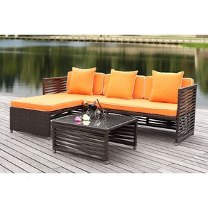 Eulalia 3 Piece Seating Group with Cushions