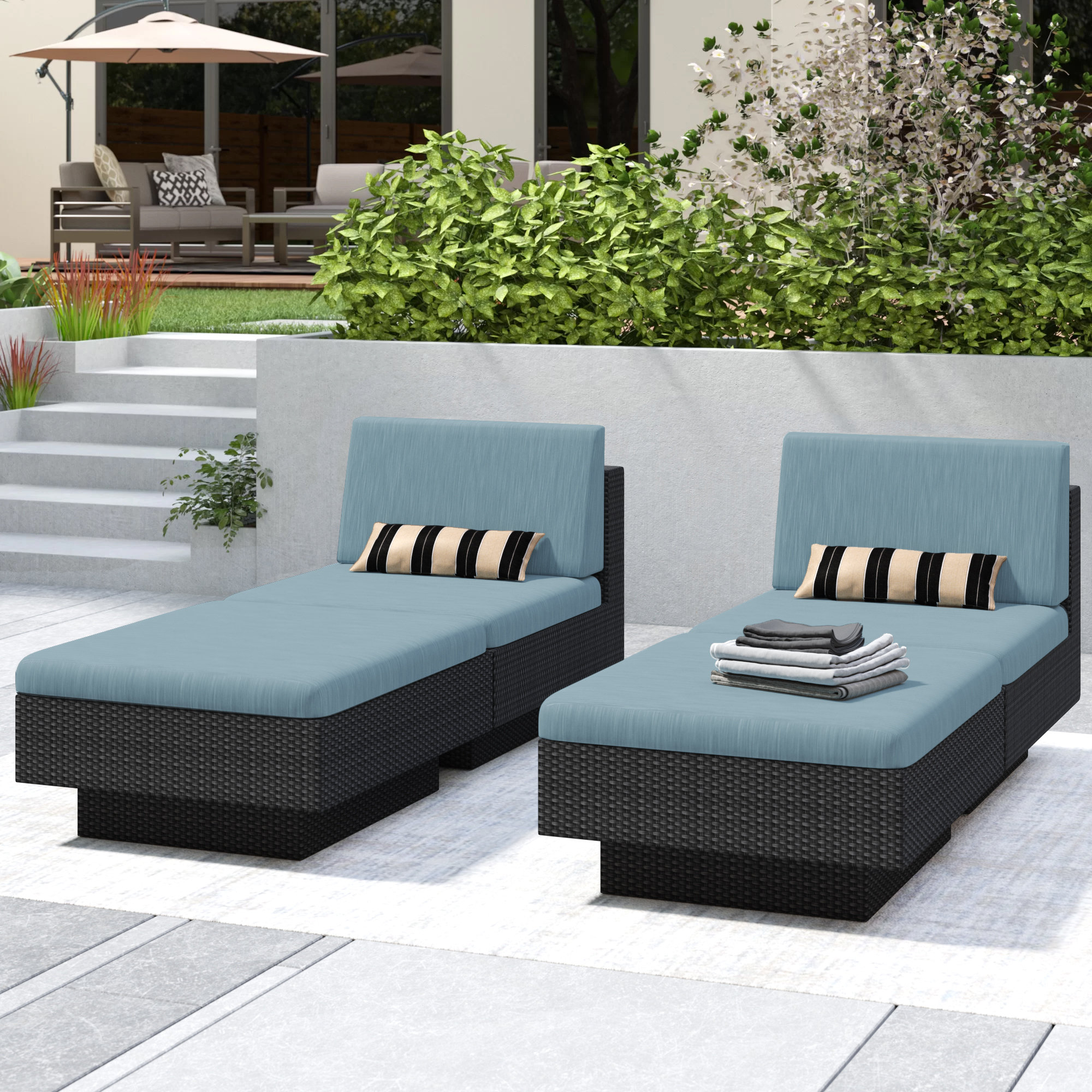 Jetton Chaise Lounge Set With Cushions