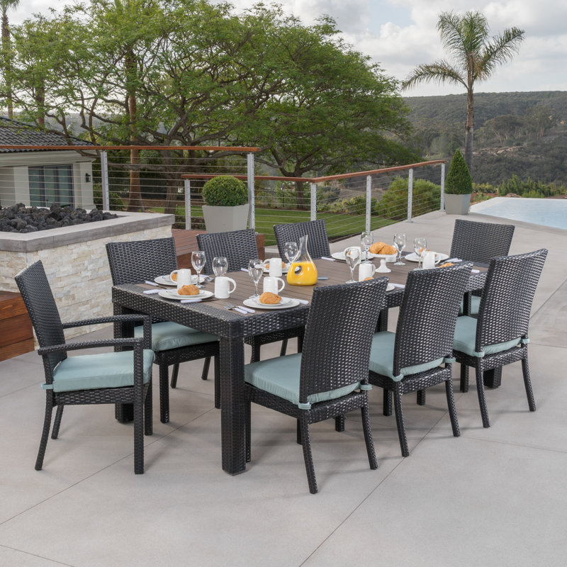 Northridge 9 Piece Sunbrella Dining Set With Cushions