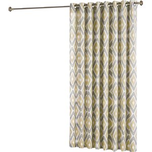 Annamaria Patio Geometric Semi-Sheer Grommet Single Curtain Panel