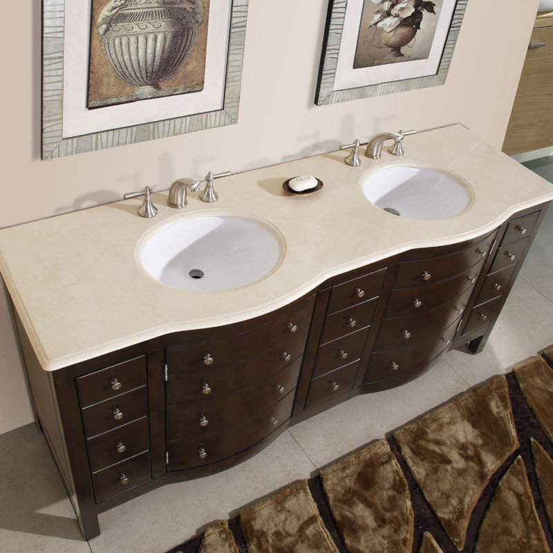 Silkroad Exclusive Prima 72" Double Bathroom Vanity Set & Reviews Wayfair