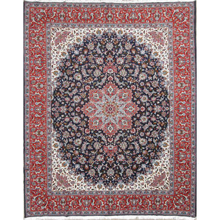 Blue Persian Rug Wayfair Schantz Isfahan Persian Wool Navy Blue Area Rug