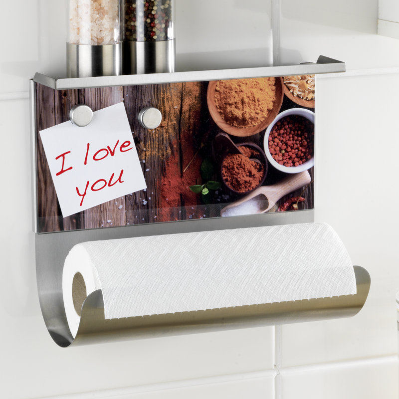 wenko magnetischer küchenrollenhalter gewürze mit ablage wayfair de Küchenorganisation Gewürze ~ wenko magnetischer küchenrollenhalter gewürze mit ablage wayfair de