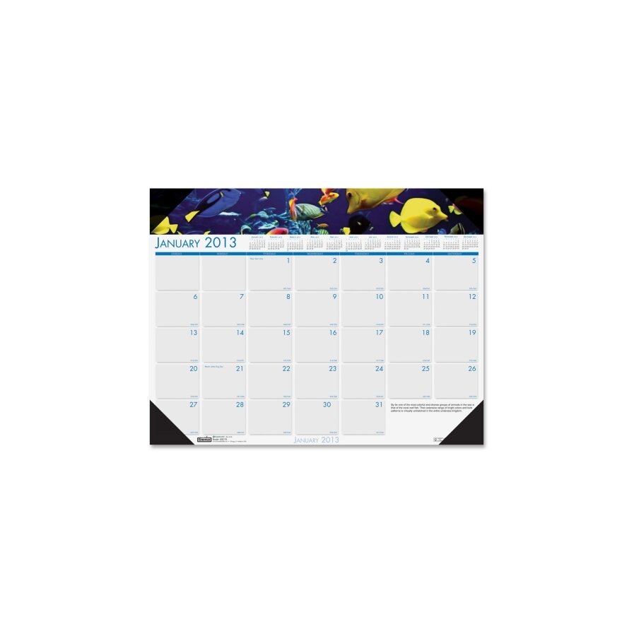 Sea Life Desk Pad Calendar