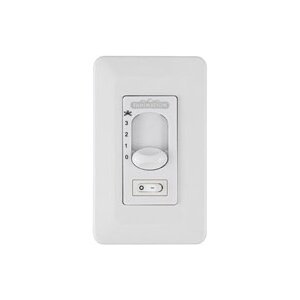 Fan and Toggle Light Wall Control in White