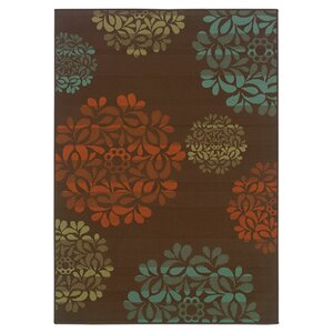 Newfield Brown/Blue Indoor/Outdoor Area Rug