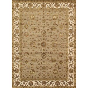 Agra Hand-Knotted Brown Area Rug