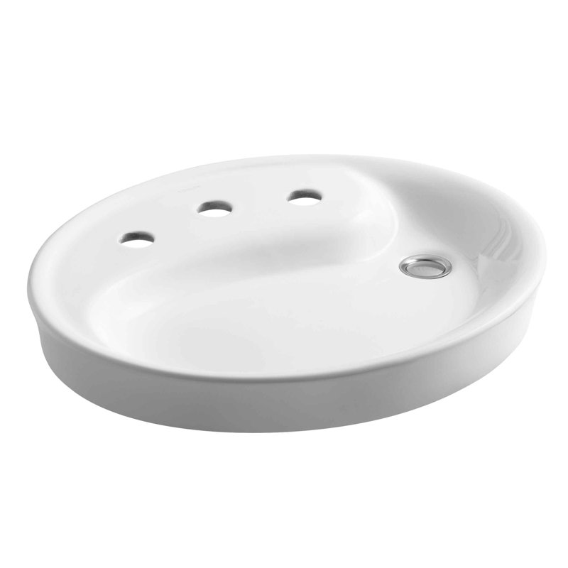 K235480,47,96 Kohler Yin Yang Ceramic Oval DropIn Bathroom Sink