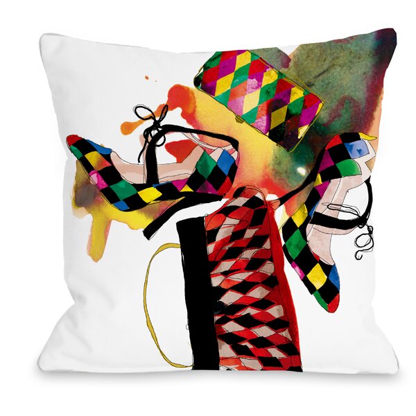 One Bella Casa Harlequin Throw Pillow | Wayfair