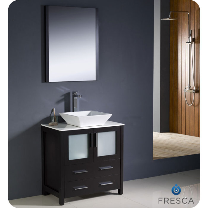 Torino 30 Single Bathroom Vanity Set With Mirror Torino 30 Single Bathroom Vanity Set With Mirror