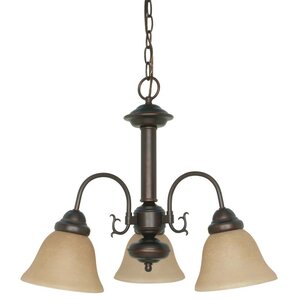 Gurney 3-Light Shaded Metal Chandelier