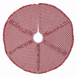 Red Stitched Tree Skirt