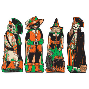 Halloween-Vintage Fanci-Dress Cutouts (Set of 4)