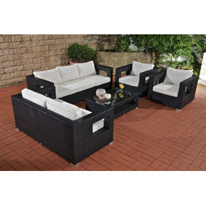 5-tlg. Loungesofa-Set Manitoba mit Kissen von Ho..
