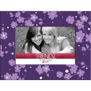 Trendz Floral Glass Tabletop Photo Frame