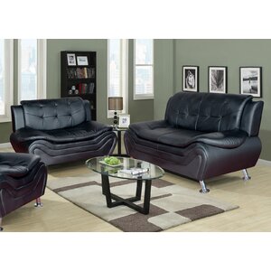 Algarve Leather 2 Piece Living Room Set