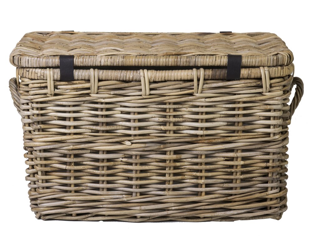 Birch Lane™ Daniels Rattan Lidded Basket & Reviews | Birch Lane