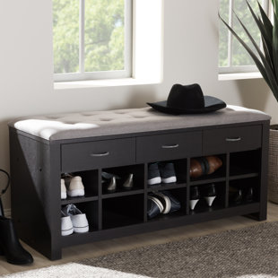 Entryway Bench With Shoe Rack Wayfair Upholstered Storage Bench