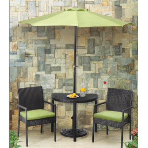 Sibley Balcony 4 Piece Bistro Set with Cushions