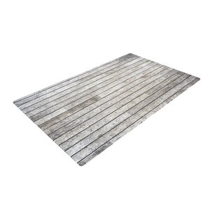 Susan Sanders Wooden Walk White/Gray Area Rug