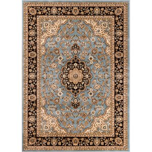 Belliere Medallion Traditional Blue Area Rug