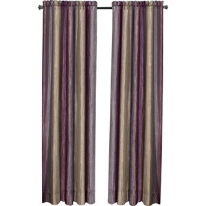 Velia Striped Sheer Rod Pocket Single Curtain Panel
