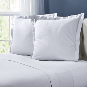 Bernadette Washed Belgian Linen Euro Shams (Set of 2)