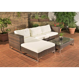 3-tlg. Gartengarnitur-Set Capri mit Kissen von C..