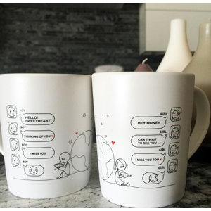 Wish You Were Here Couple Coffee Mug (Set of 2)
