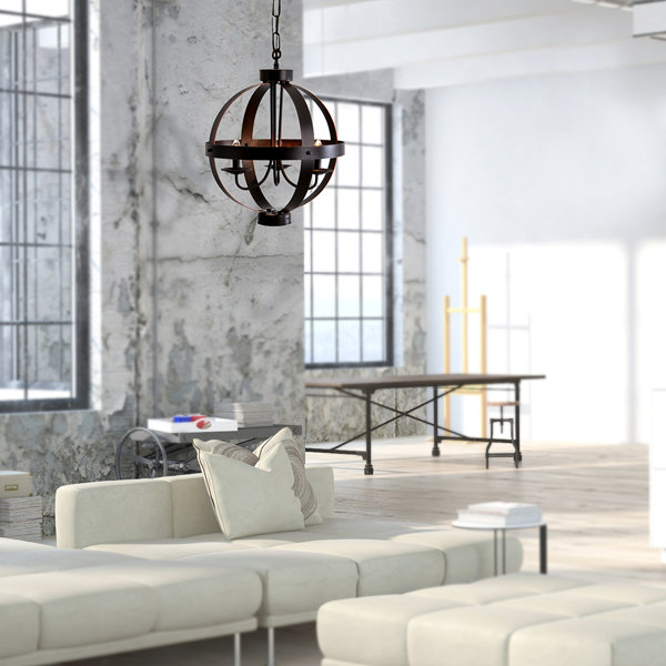 Laurel Foundry Modern Farmhouse La Sarre 3 Light Globe Chandelier La Sarre 3 Light Globe Chandelier