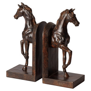 Elegant Stepping Horse Book End (Set of 2)